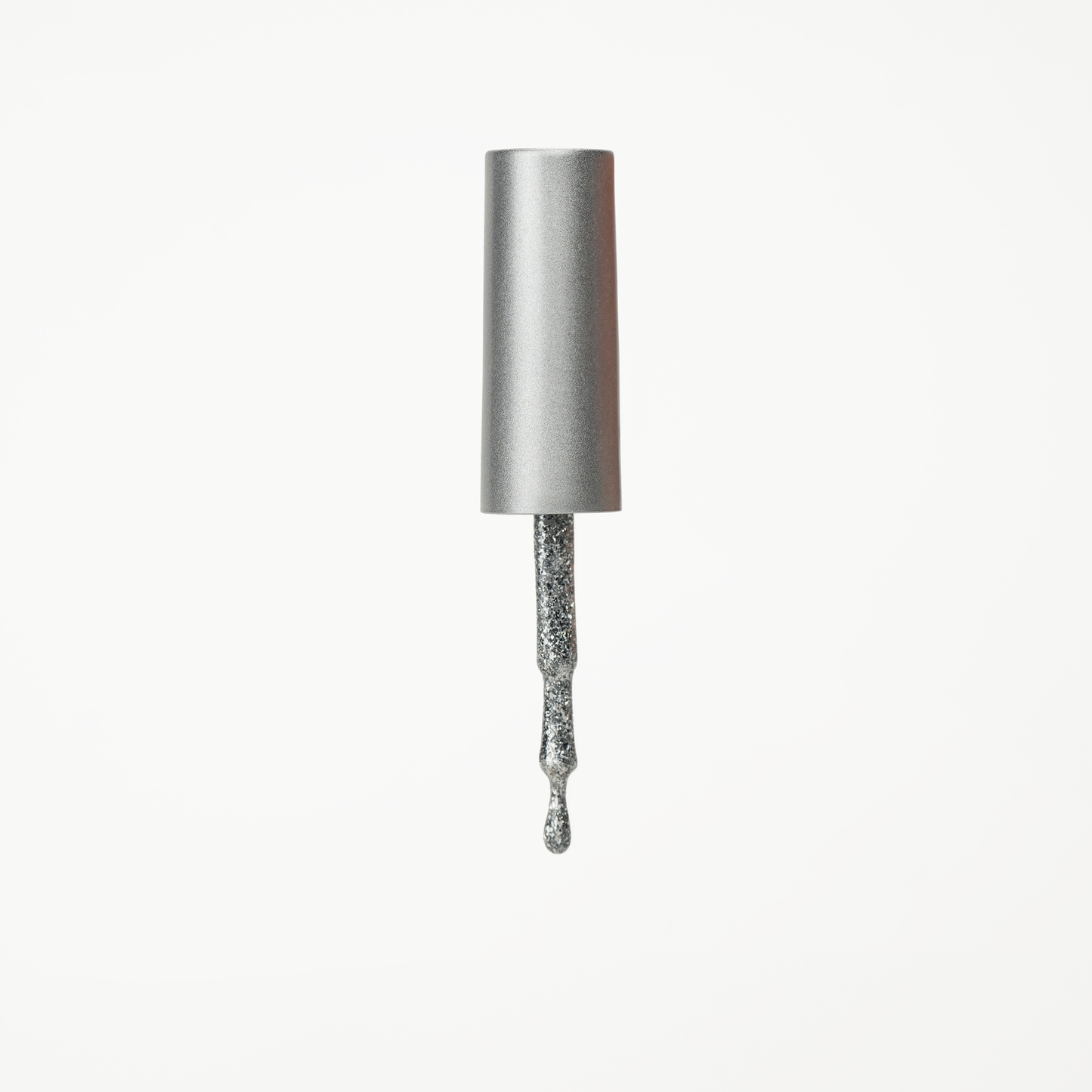 Bottle of glitter sparkle silver gel nail polish from Skynailbysugar