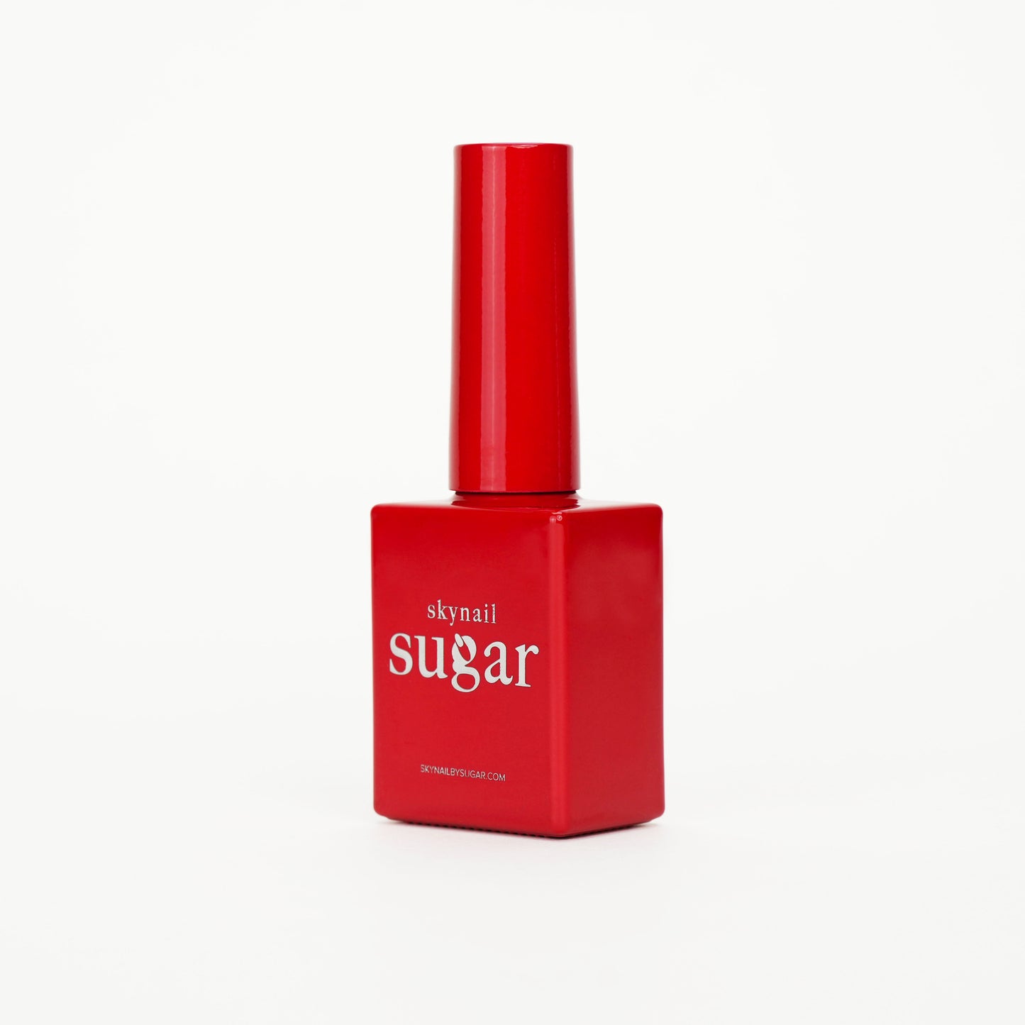 Bottle of rich red gel nail polish from Skynailbysugar