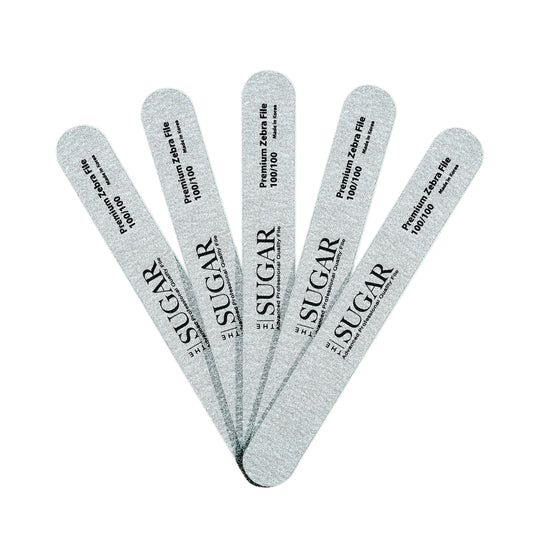 5pcs of Double Side Zebra 100/100 nail file from Skynailbysugar