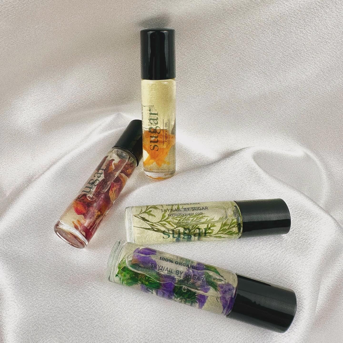 Bottle of Rose 100% Organic Cuticle Oil from Skynailbysugar