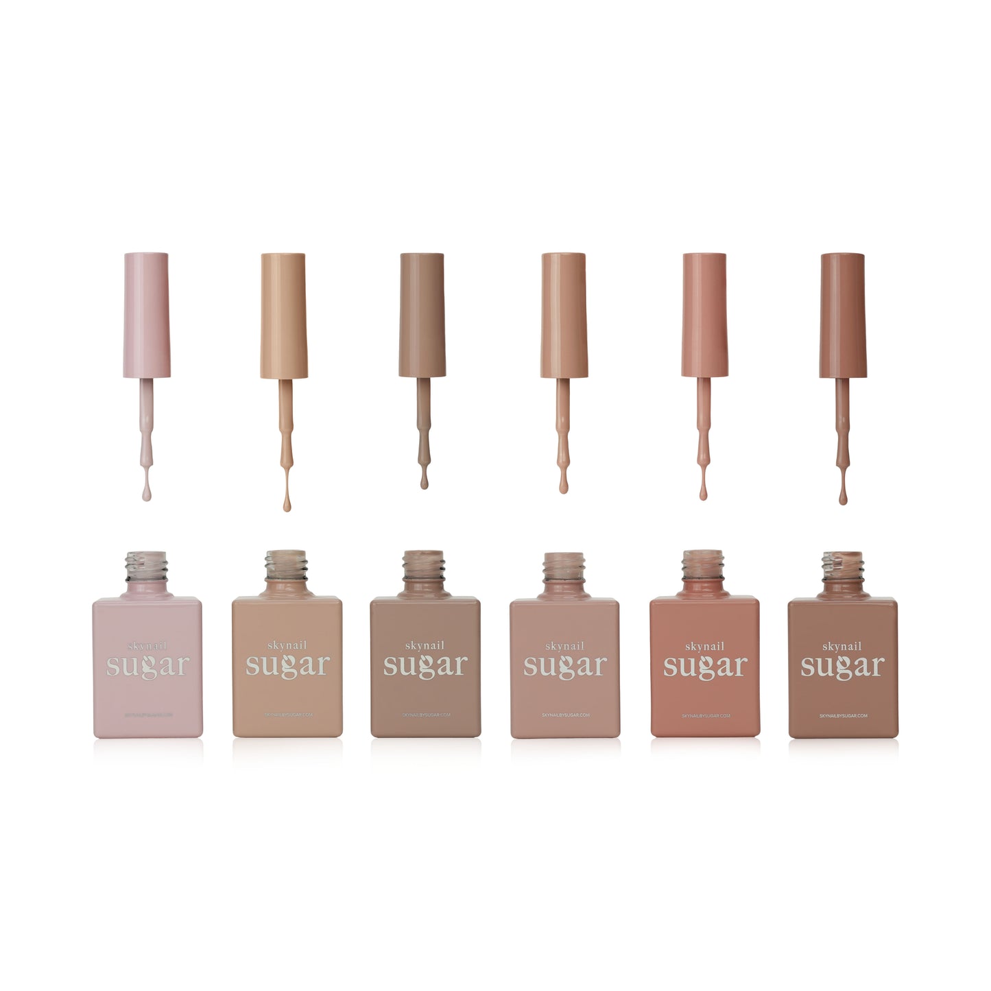 Set of gel nail polishes from the Skynailbysugar Nude Collection