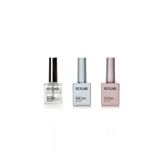 Set of Basic gel nail polishes from Skynailbysugar - PH prep, Base coat and Top coat