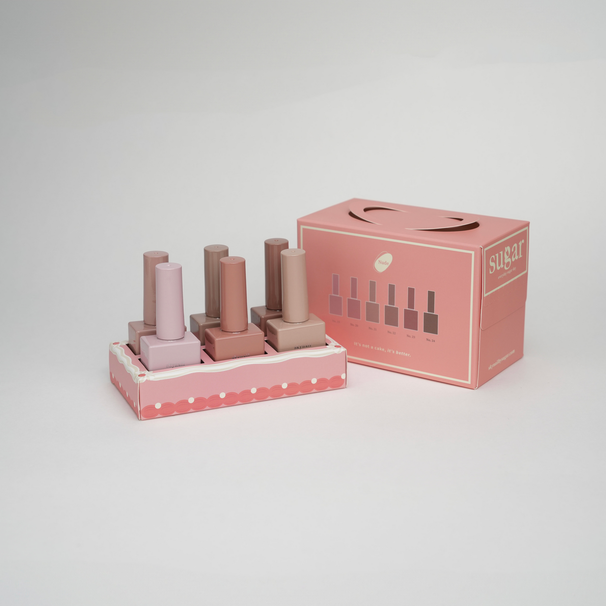 Set of gel nail polishes from the Skynailbysugar Nude Collection