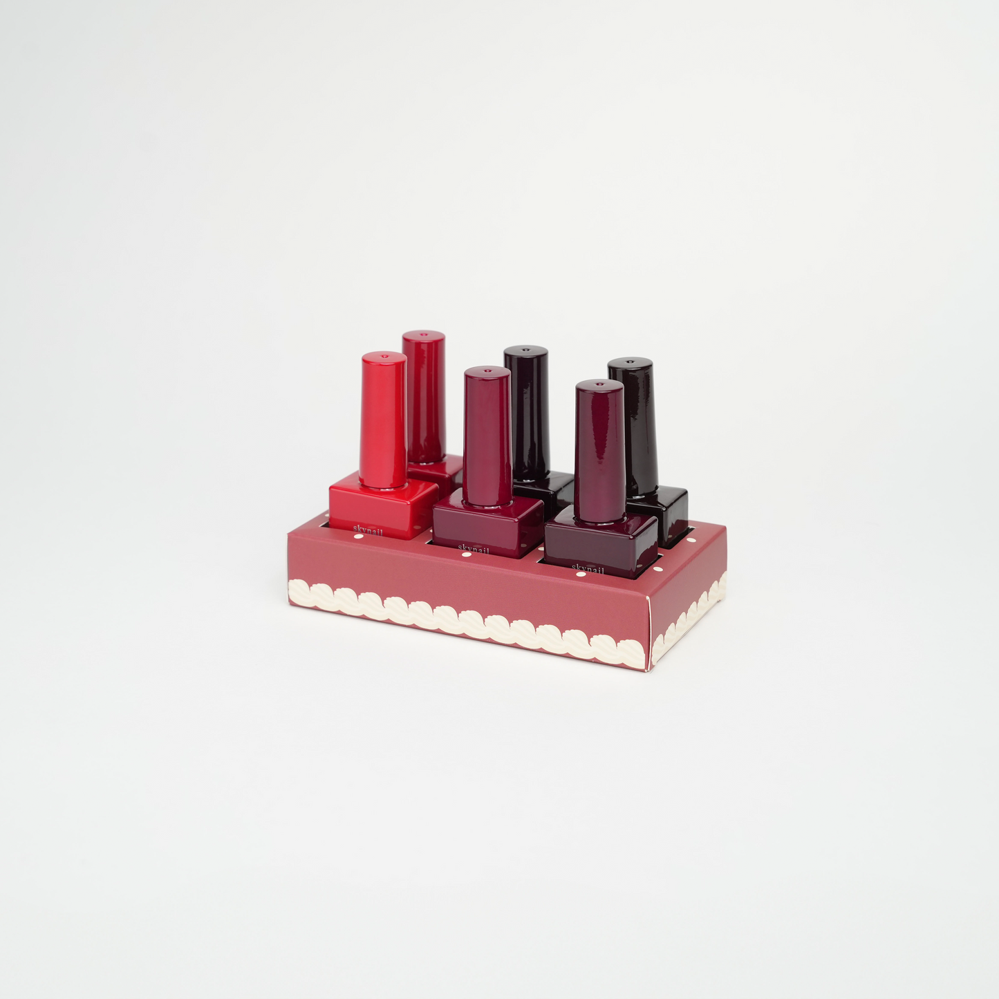 Set of gel nail polishes from the Skynailbysugar Red velvet Collection