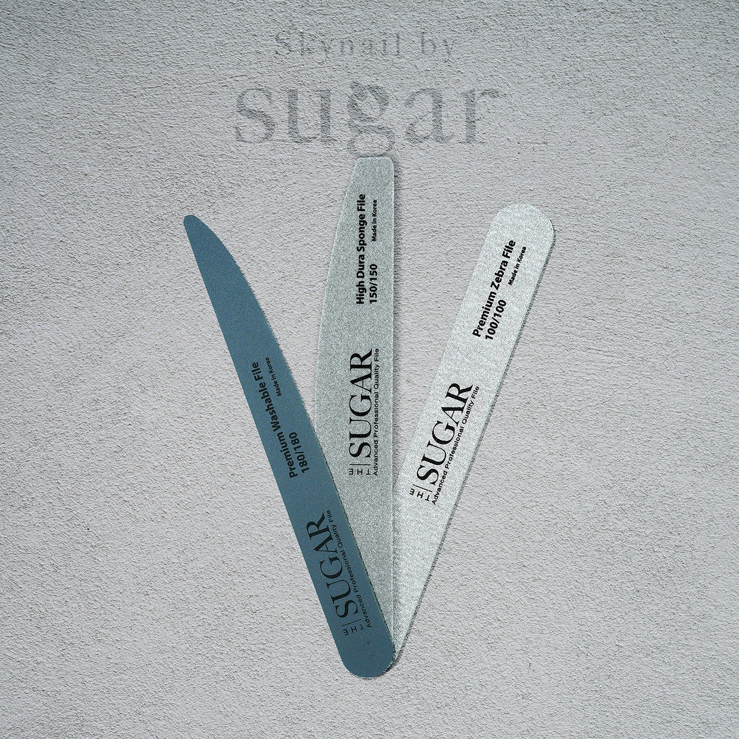 3 in 1 Set Double Side Nail Files 100, 150, 180 nail file.