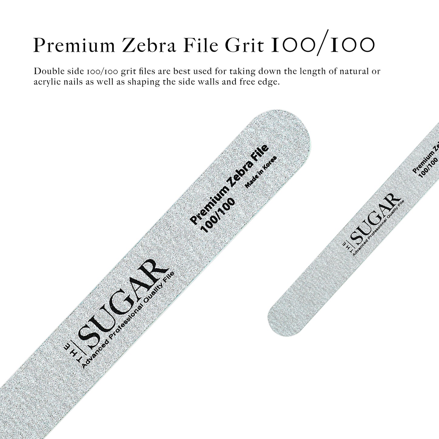 5pcs of Double Side Zebra 100/100 nail file from Skynailbysugar