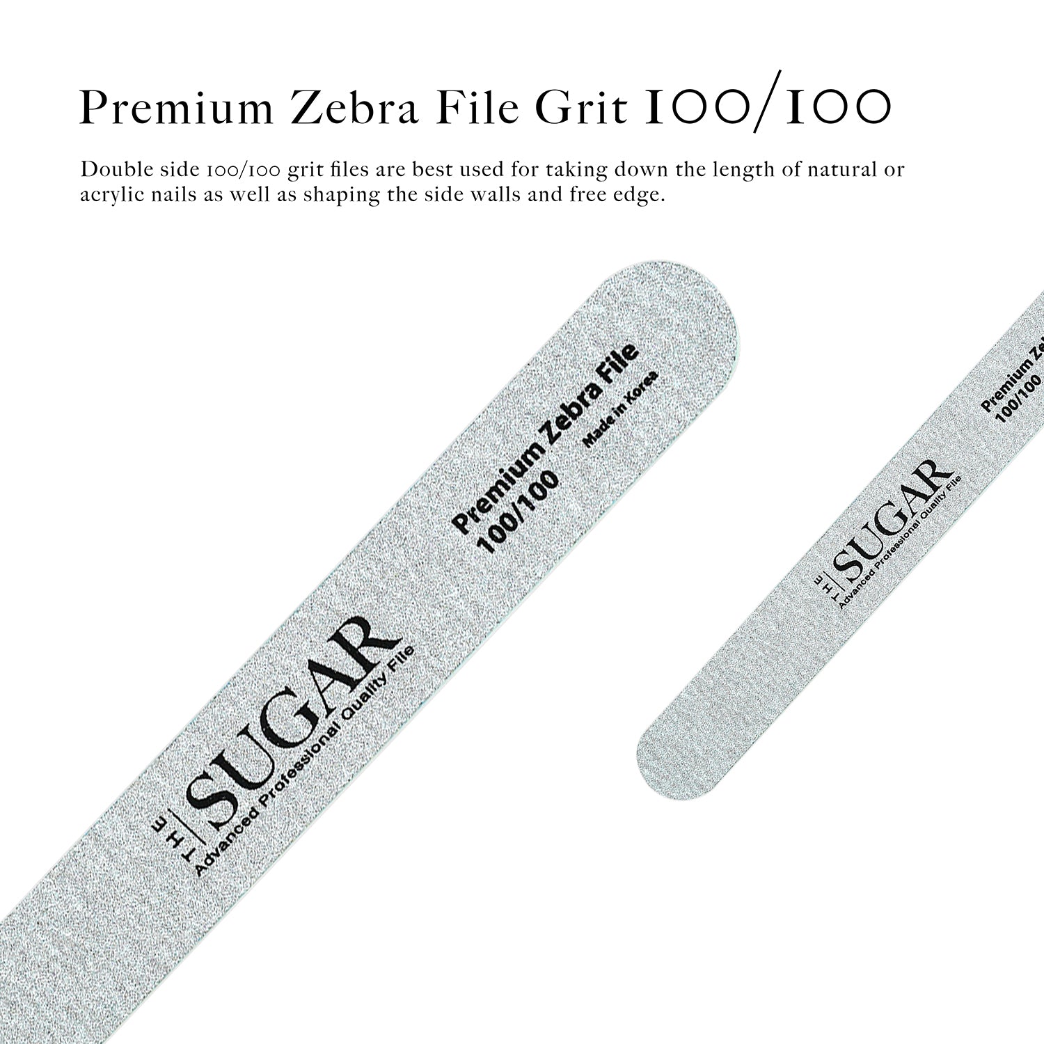 5pcs of Double Side Zebra 100/100 nail file from Skynailbysugar