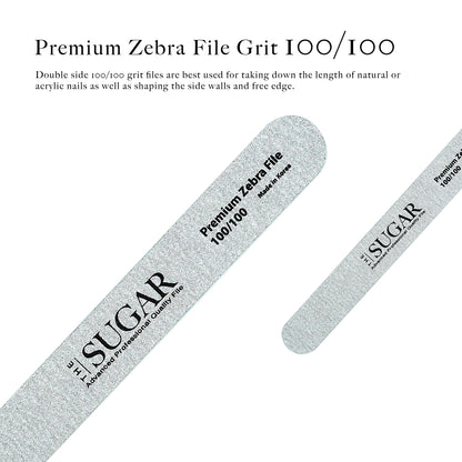 5pcs of Double Side Zebra 100/100 nail file from Skynailbysugar