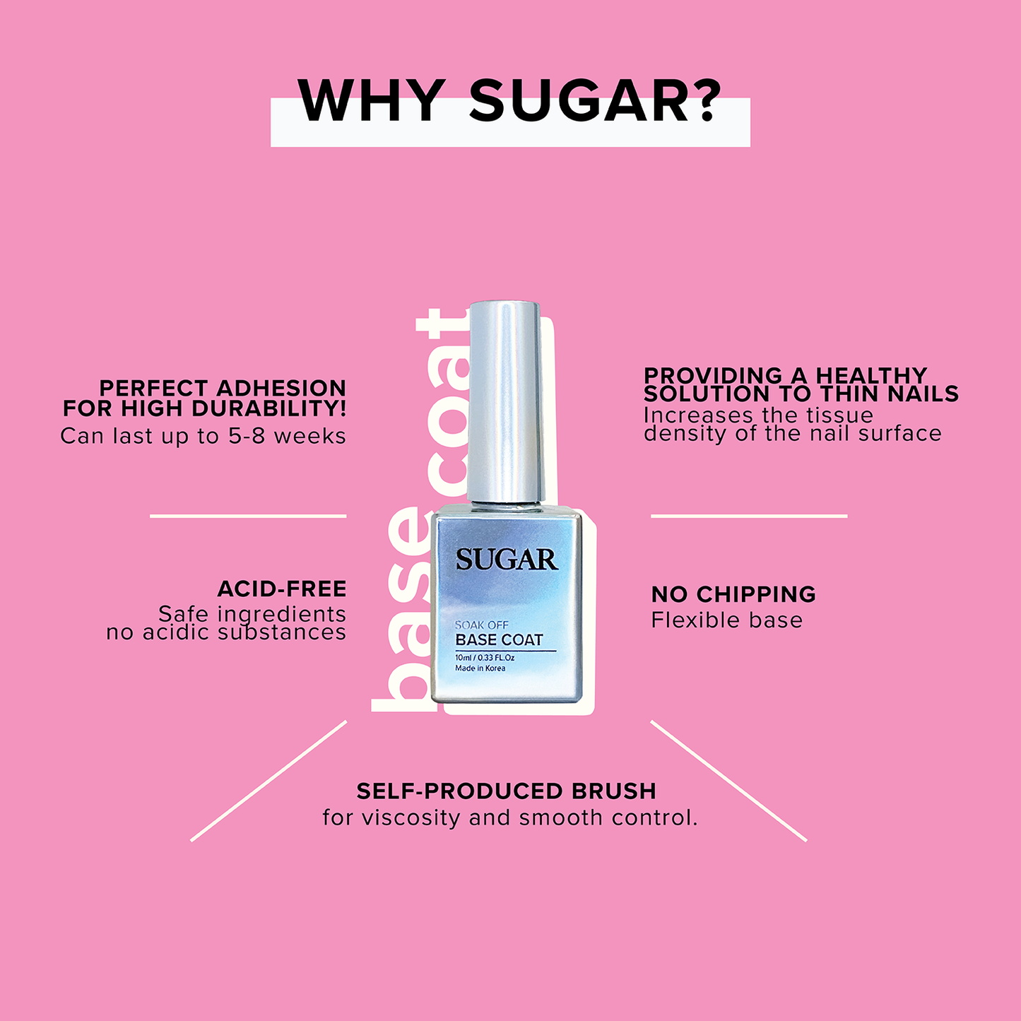 Set of Base Coat for gel nails from Skynailbysugar - 3 bottles