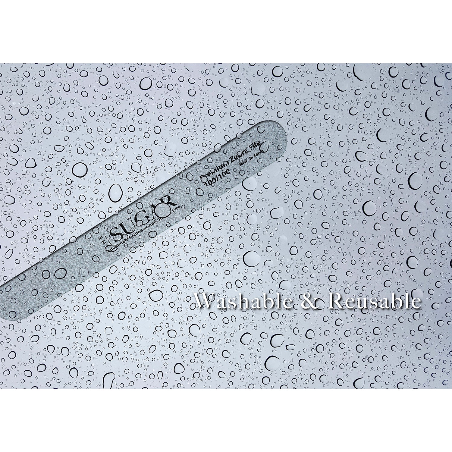 5pcs of washable Double Side Zebra 100/100 nail file from Skynailbysugar